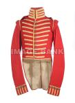 PW3ds-United States Artillery Musicians red coatee and with yellow worsted braid circa 1827-32.