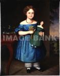NC22ds -  New England portrait of little girl by Joseph Whiting Stock