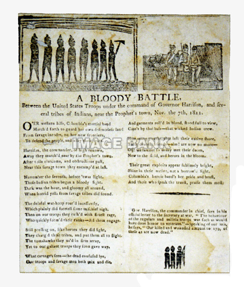FE3ds - Battle of Tippecanoe 1811 broadside u.