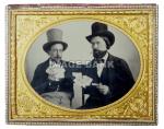 NC6ds - Extremely unsavory looking riverboat gamblers in superb staged card cheating image circa 1850-60  copy