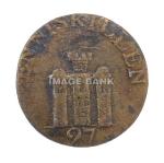 RWb68ds- British 27th Regiment of Foot (Enniskilling)other ranks pewter button