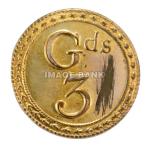 RWb73ds- British 3rd Foot Guards officer's button.Fought at New York 1776, Guilford Court House and Yorktown.