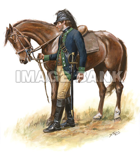 TRW154 - 1st Continental Light Dragoon Pvt. Fall-Winter 1780-1781 watermarked