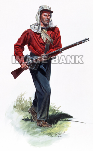TCWSU1 - 1st Minnesota Regiment as they appeared in red shirts at First Bull Run 1861