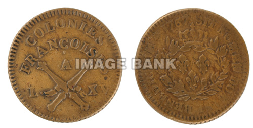 RWr37d- 1767 French coin for overseas colonies copy