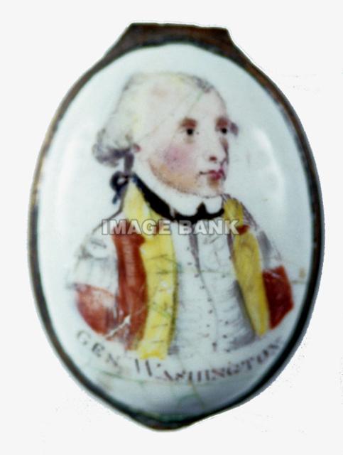 RWf3ds-General Washington patriotic porcelin snuff box