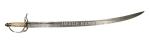 RWe127ds - American dragoon officer's saber with twisted white ivory grips and brass hilt with a spoked style guard. The blade h