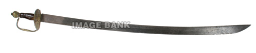 RWe128d- French Colonial trade cutlass with image of Louis XV on the guard c 1750-60