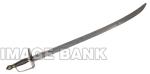 RWe141d- American horseman's saber with massive brass hilt and turned wooden grips