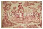 RWf314d- Patriotic Linen Upholstery Covering Copperplate Printed in France circa 1790 in Honor of George Washington