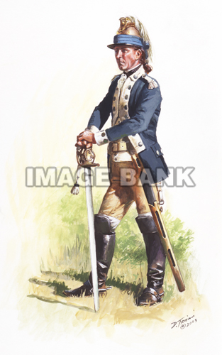 TRW3ds - Continental Cavalry: Sergeant 2nd Regiment of Light Dragoons 1778