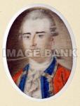 RWf315d- Miniature Portrait Of A British Officer Of The 1st Regiment Of Foot Guards Circa 1775