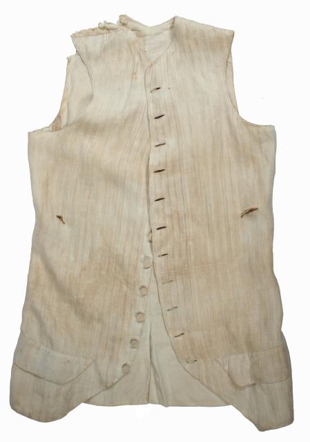 RWu5d- Col. William Ledyard's striped linen waistcoat csl
