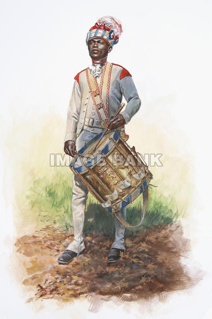 TRW248 - Hesse Hanau Artillery Drummer 1781 parade dress